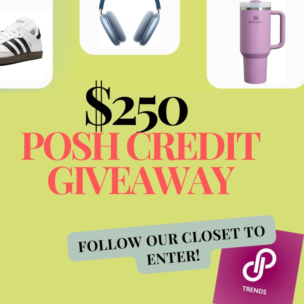 *GIVEAWAY CLOSED* Follow our closet for a chance to win $250 Posh Credit!